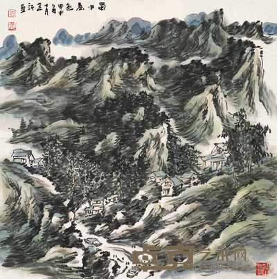 舒建新 2004年作 蜀中秀色 镜心 69×69cm